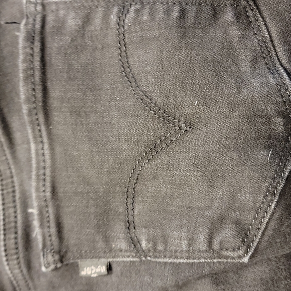 Levi's 711 Skinny Black Deconstructed Jeans - Picture 10 of 15